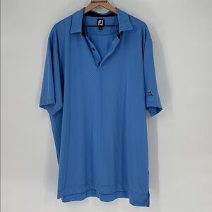 FootJoy Men's blue polka dot  Golf Polo 2xl monogrammed kLLM fj